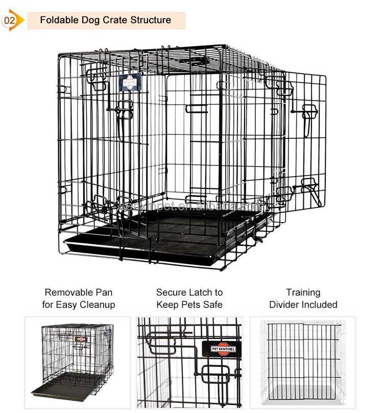 Pet Crates Extra XXL Large 90 Cm Big Strong Metal Iron Large Size Stainless Steel Foldable Heavy Duty Dog Cage and Kennels