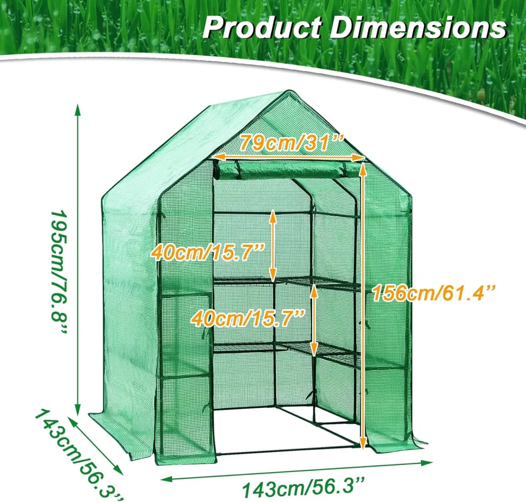 Greenhouse Portable Outdoor Small Green Houses with PE Cover