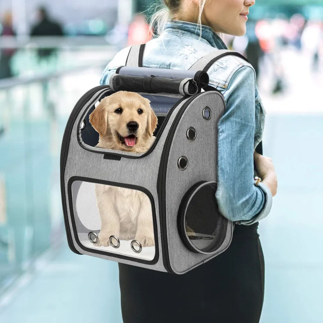 2023 Expandable Pet Carrier Backpack Portable Pet Travel Backpack for Cats and Dogs