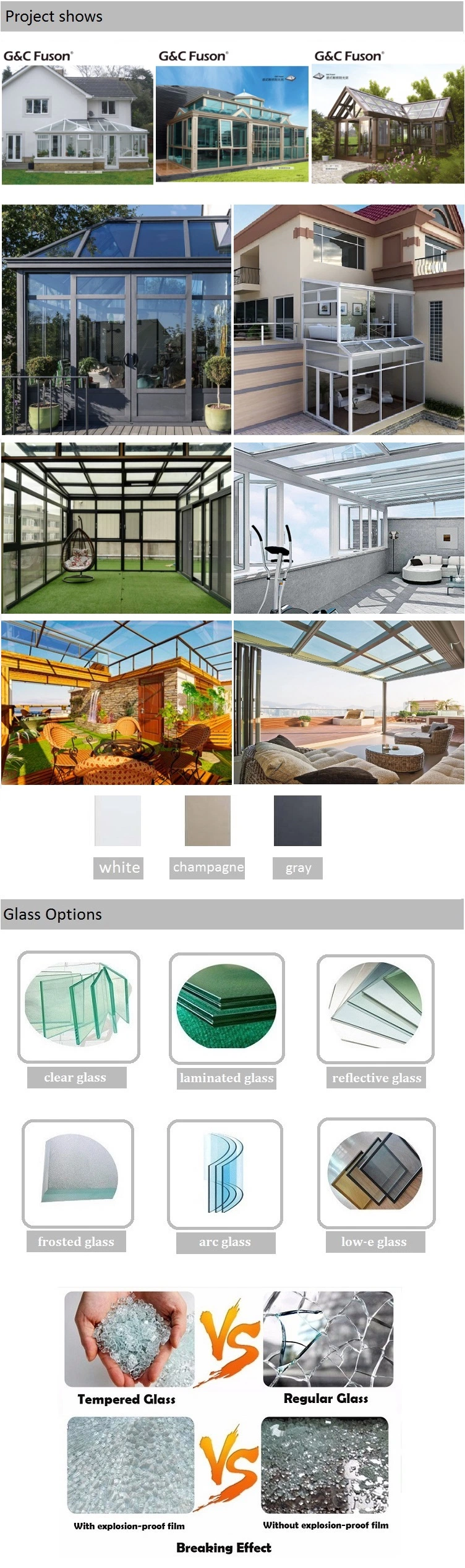Waterproof Glass Room, Backyard Room, Green House
