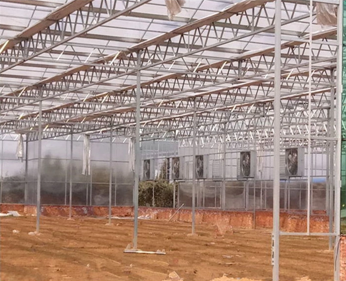 Commercial/Agriculture Polycarbonate Rain Gutter Steel Structure Greenhouse with Hydroponic System for Tomato/ Cucumber/ Lettuce/ Pepper Planting