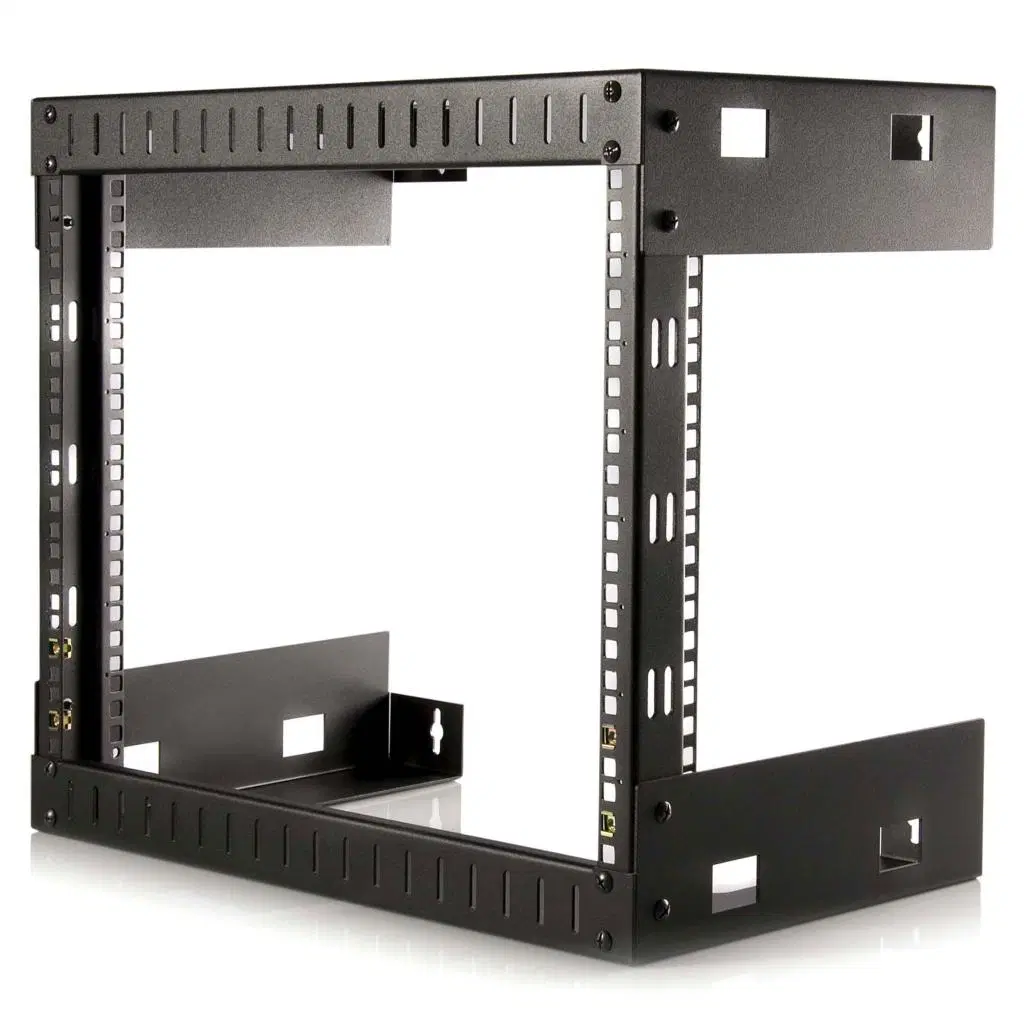 6u Cold Rolled Steel Wall Mount Open Rack Eia 19&prime;&prime; Outdoor Frame