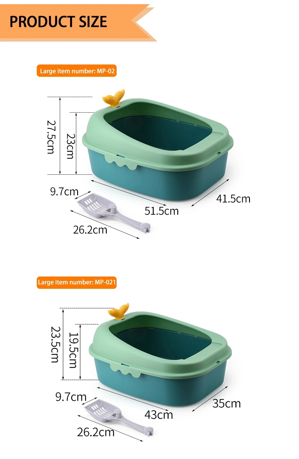 Factory Price High Quality Plastic Portable Cat Litter Boxes