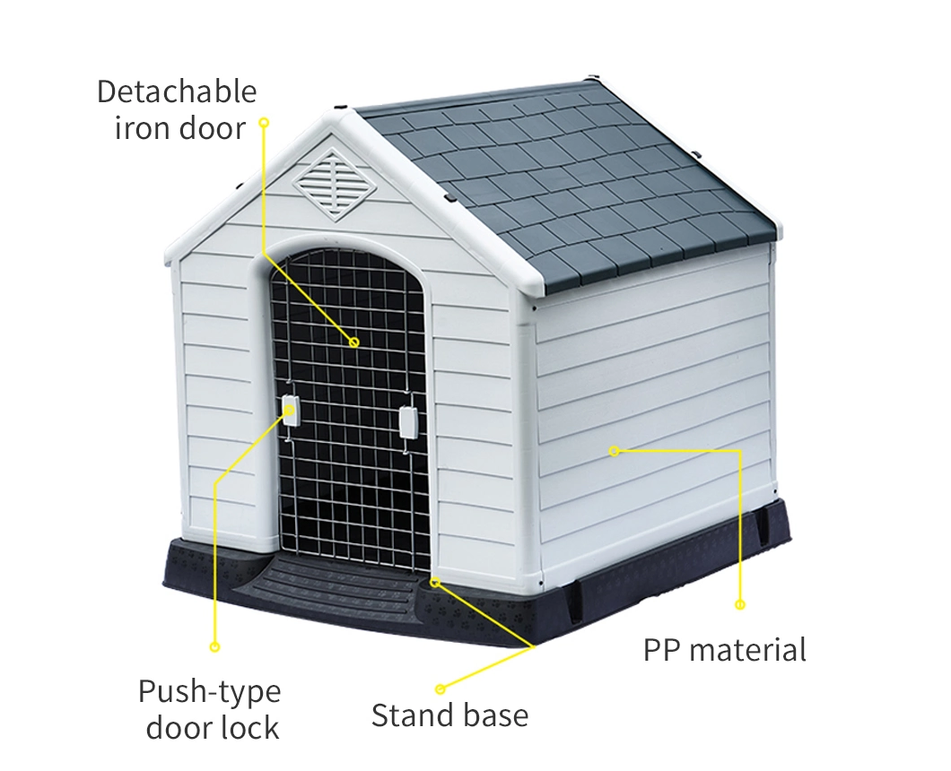 Good Performance Wholesale Modern PP Outdoor Dog House Plastic Dog House Roof Skylight Window Heated Dog Kennel