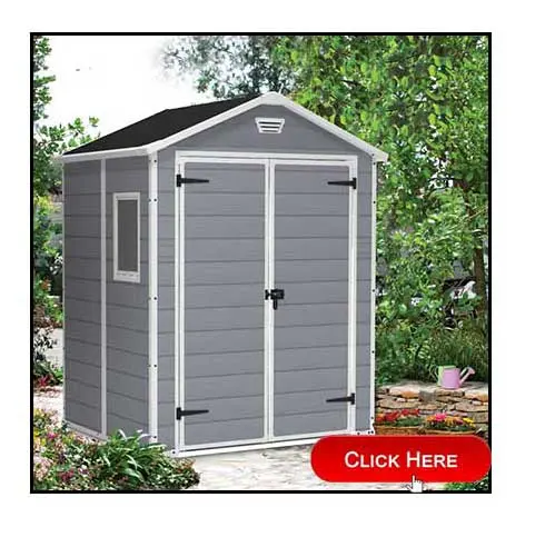 Double Slope Roof Tool Room Garden Storage Shed Tin House with Foundation