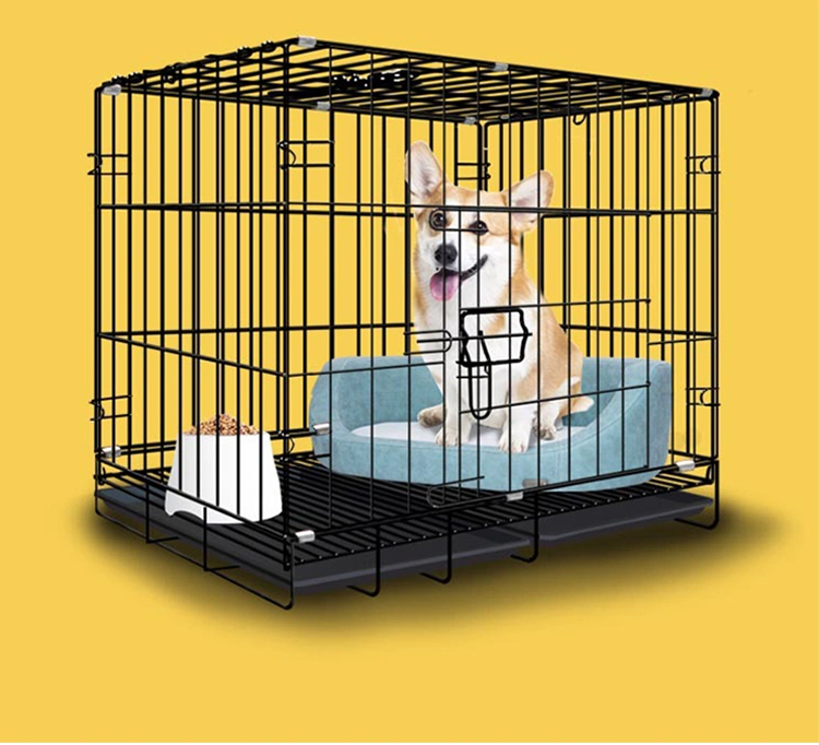 Foldable Double Door Pet House Cat Dog Cage
