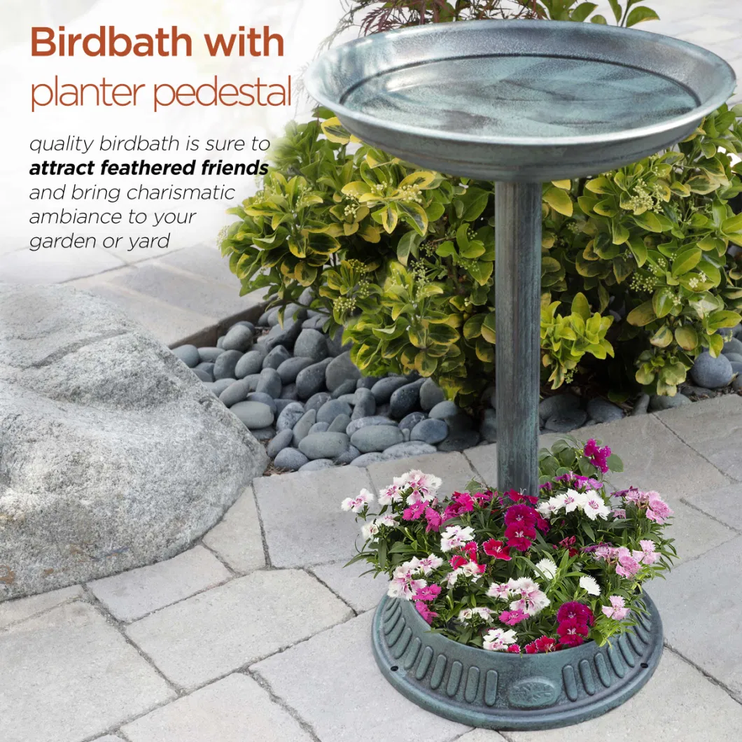 Popular Antique Flower Birdbath Bird Feeders Baths Garden Ornaments