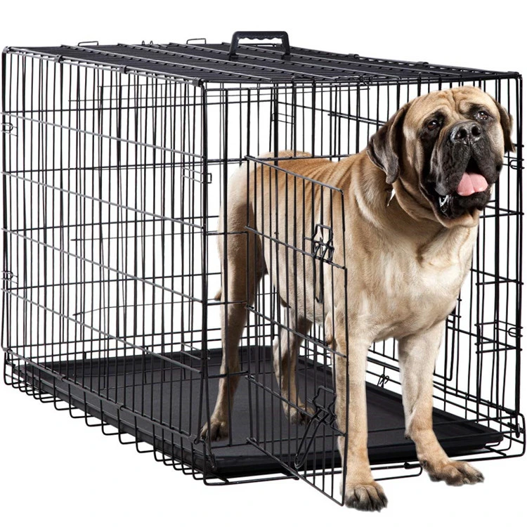 Metal Foldable Dog Kennel 24 30 36 42 48 Inch Pet Cage for Dogs and Cats