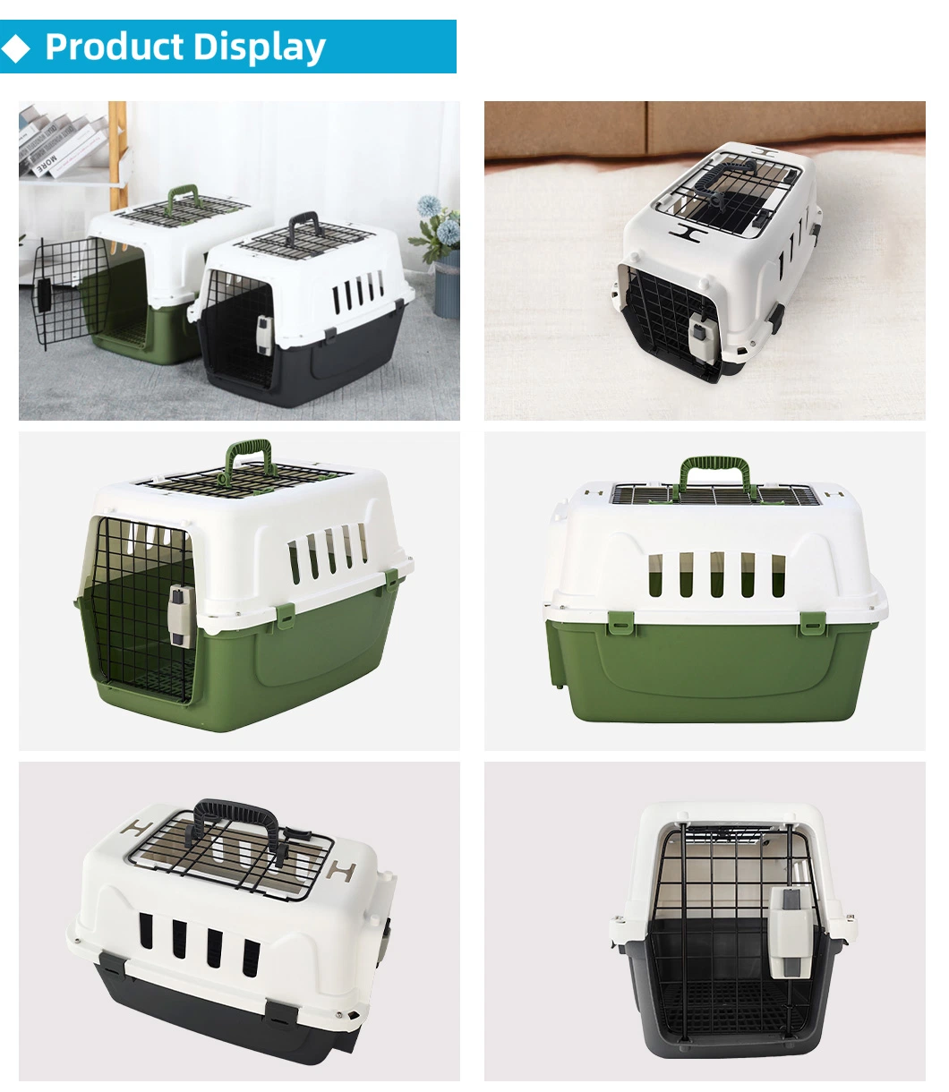 Factory Wholesale Cat Travel Carrier Ventilation Portable Outdoor Pet Transport Box Products Folding Dog Cat Crates