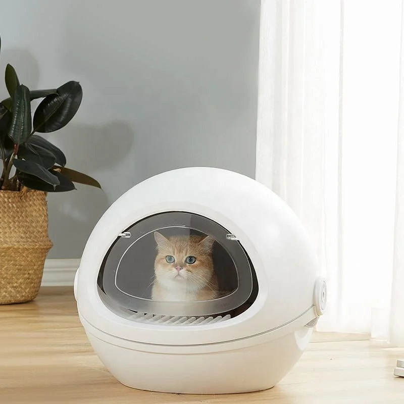 Fully Enclosed Space Capsule Cat Litter Box Toilet Pet Self-Cleaning Cat Litter Box