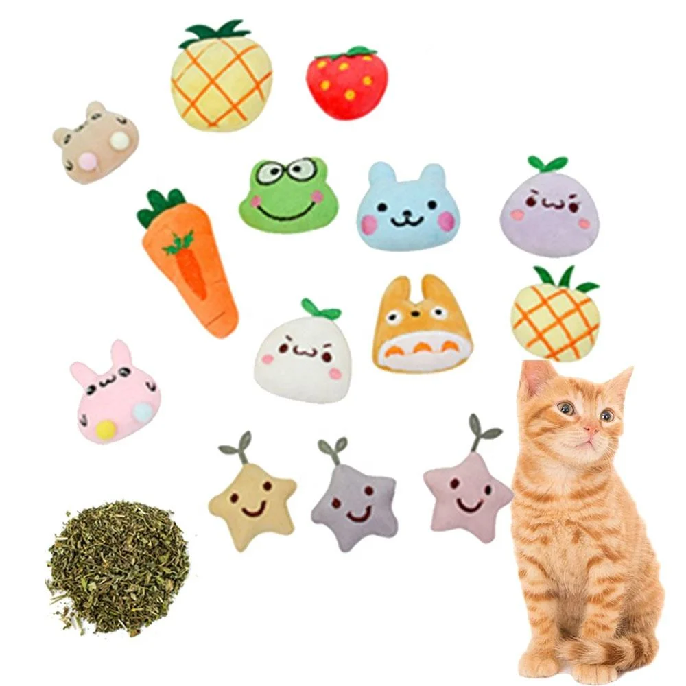 Factory Price Wholesale Mini Cat Toys Cute Stuffed Vegetable Plush Toys with Catnips