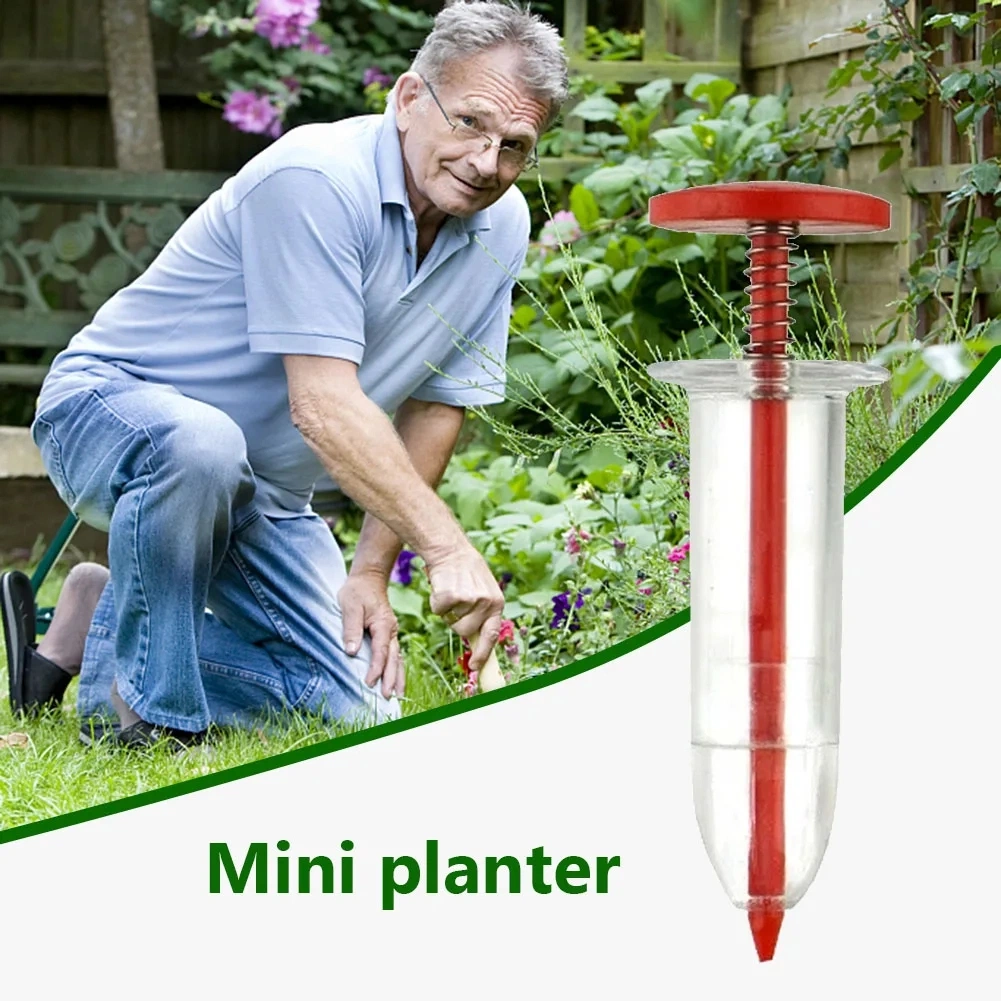 Mini Plant Seed Sower Adjustable Planter Handheld Manual Flower Grass Syringe Seeder Garden Seeding Dispenser Tools Gardening Supplies