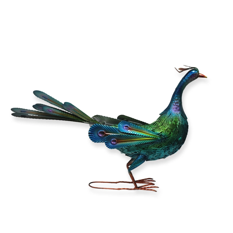 Outdoor Garden Decor Metal Peacock Garden Statue and Sculpture