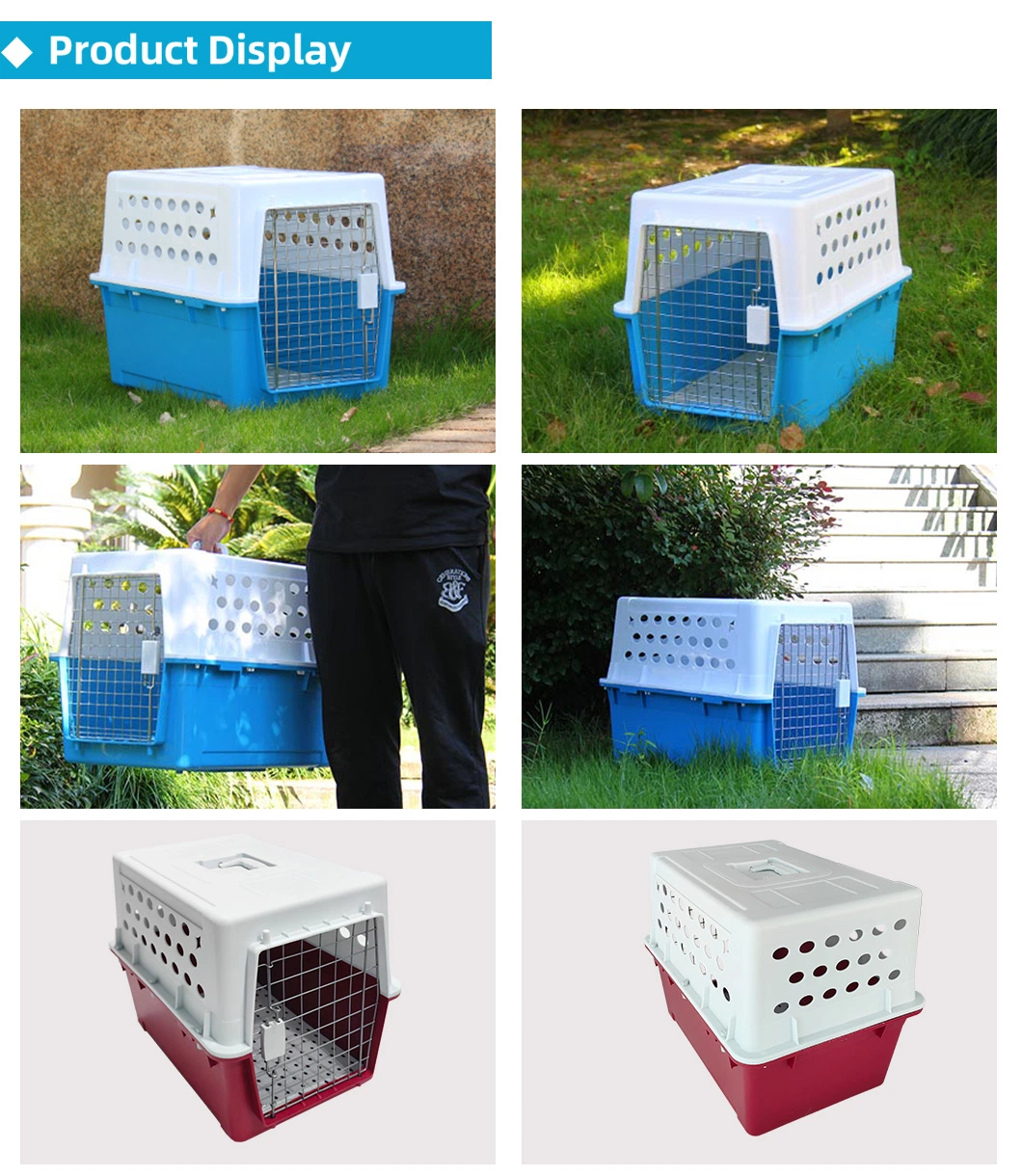 Outdoor Ventilation Pet Carrier Cat Dog Puppy Rabbit Travel Flight Dog Cage with Handle