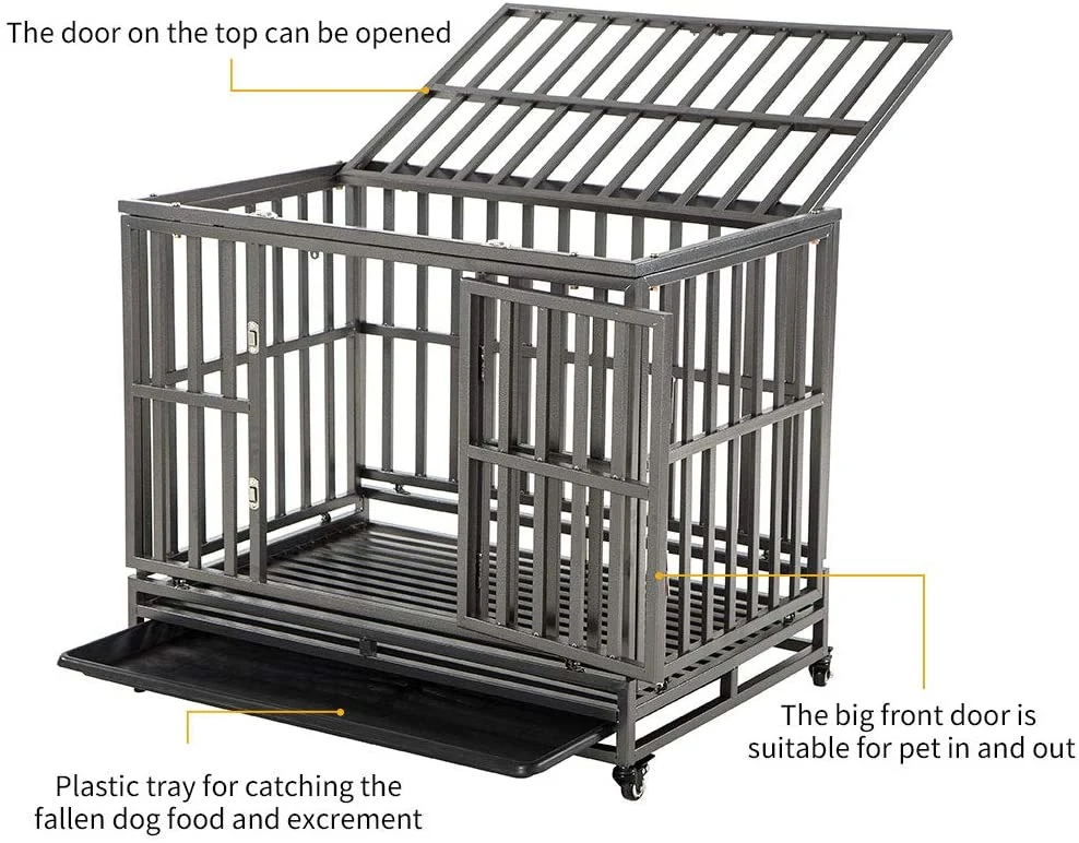 2023 High Quality Indoor Large Folding Stainless Steel Dog Kennels Cages