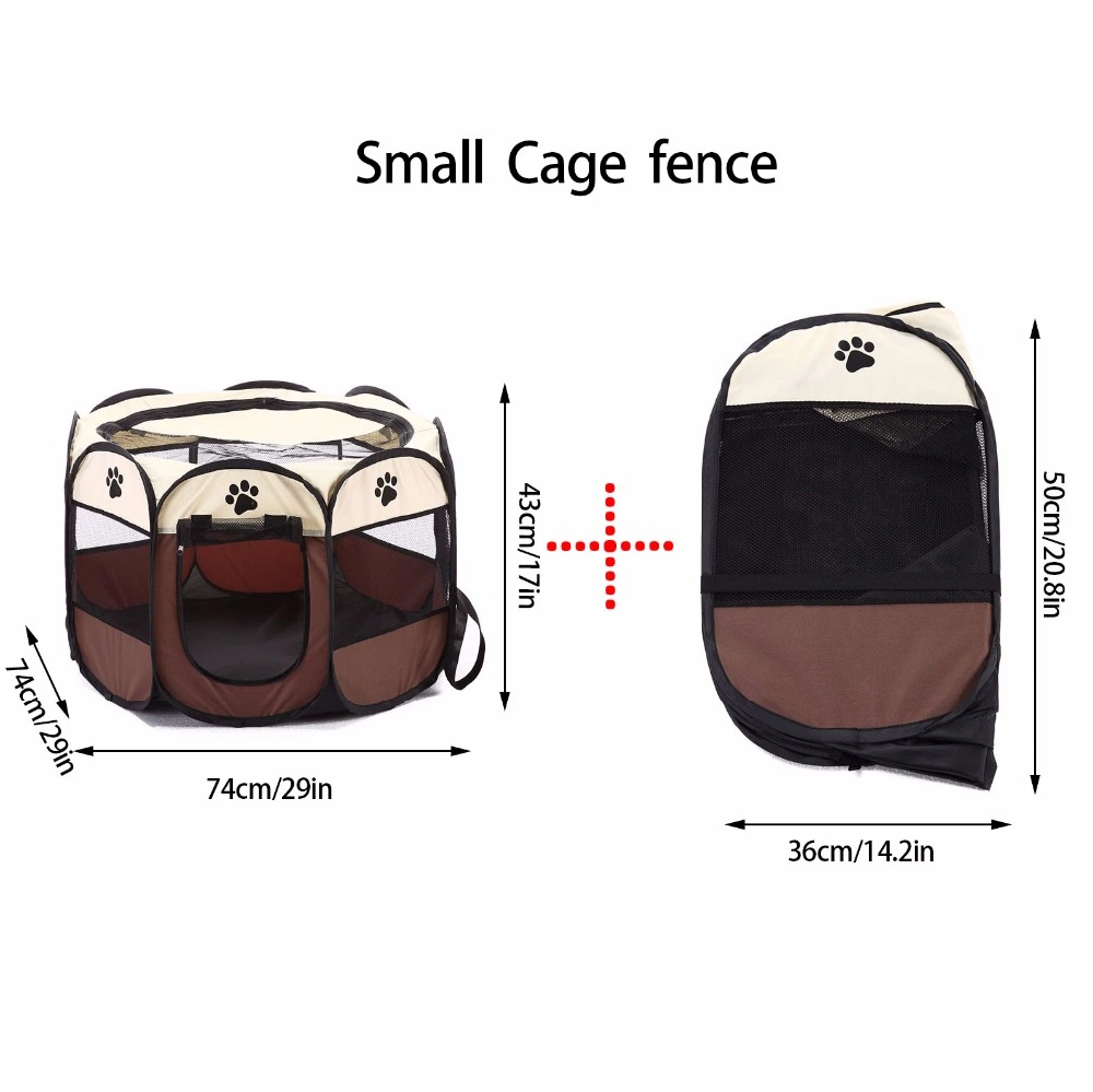 Octagonal Portable Outdoor Kennels Fences Pet Tent Houses Small Large Dogs Foldable Dog Crate