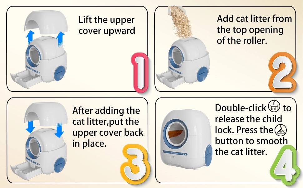 Automatic Self-Cleaning Large Space Cat Litter Box