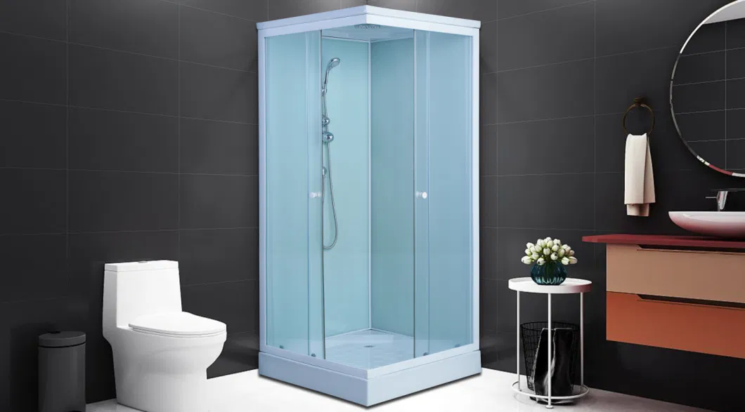 Square Tempered Glass Shower Room Shower Enclosure with Tray