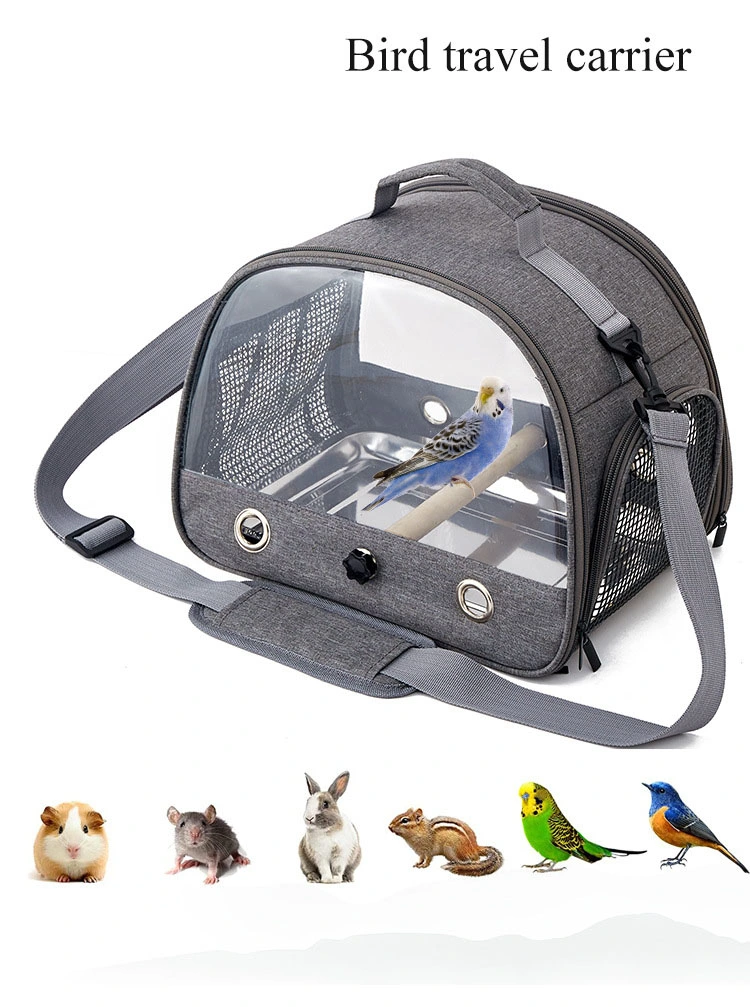 Pet Dog Cat Parrot Bird Cage Carrier Small Animal Lizard Rabbit Bag Cage for Outdoor Breathable Transparent Travel Products Supplies Backpack Space Capsule