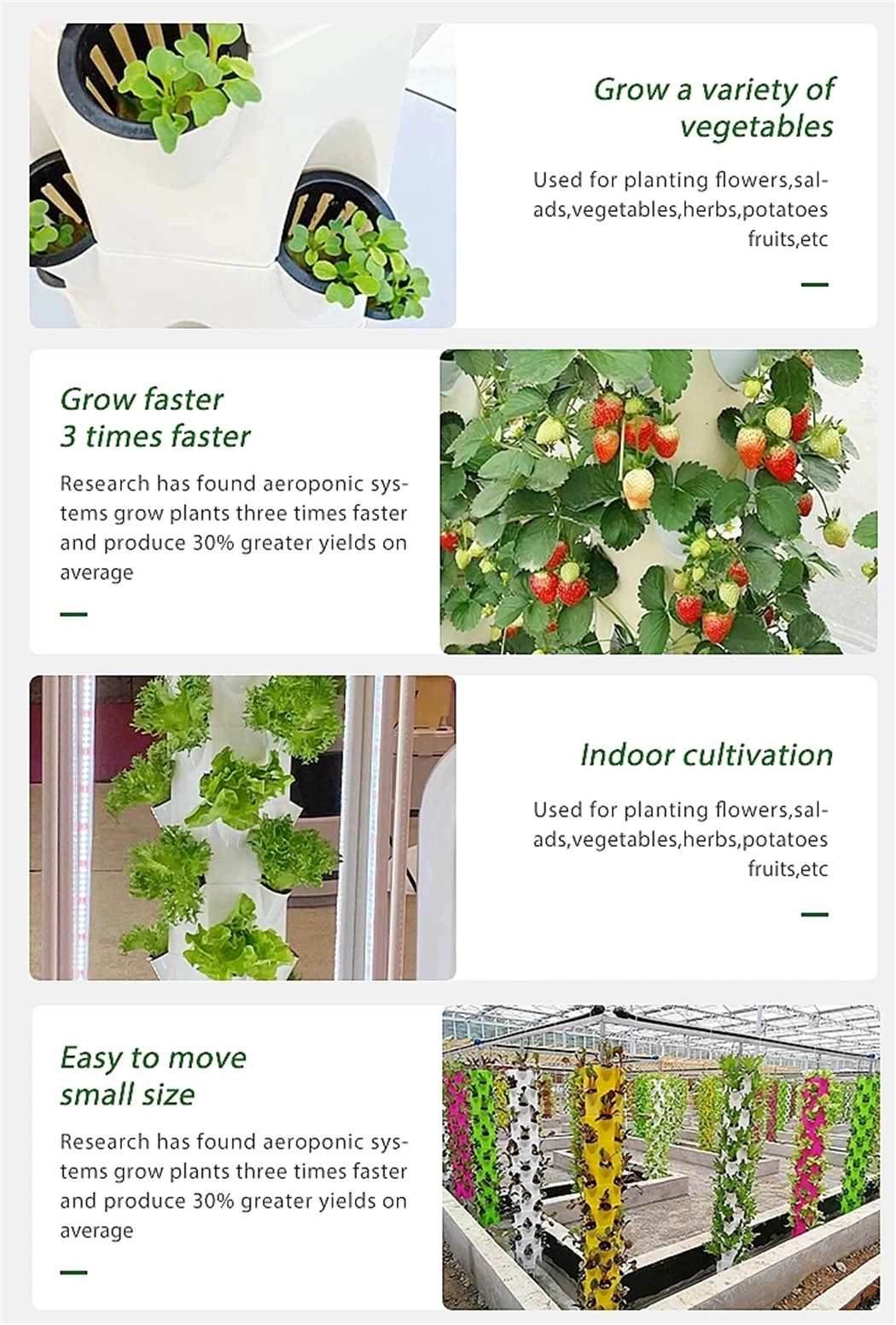 Agricultural Greenhouse Indoor Aeroponic Hydroponic System Pineapple Tower Garden Hydroponic