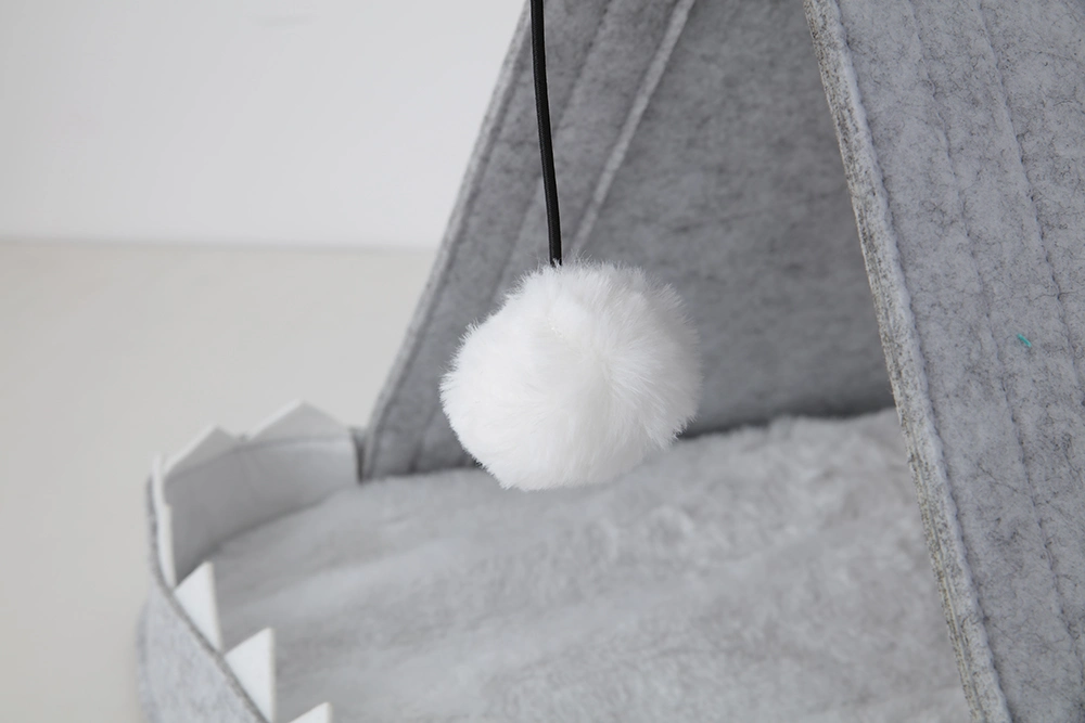 Non Woven Fabric Felt Comfy Winter Indoor Calming Cat Bed Pet Indoor Cat Enclosures