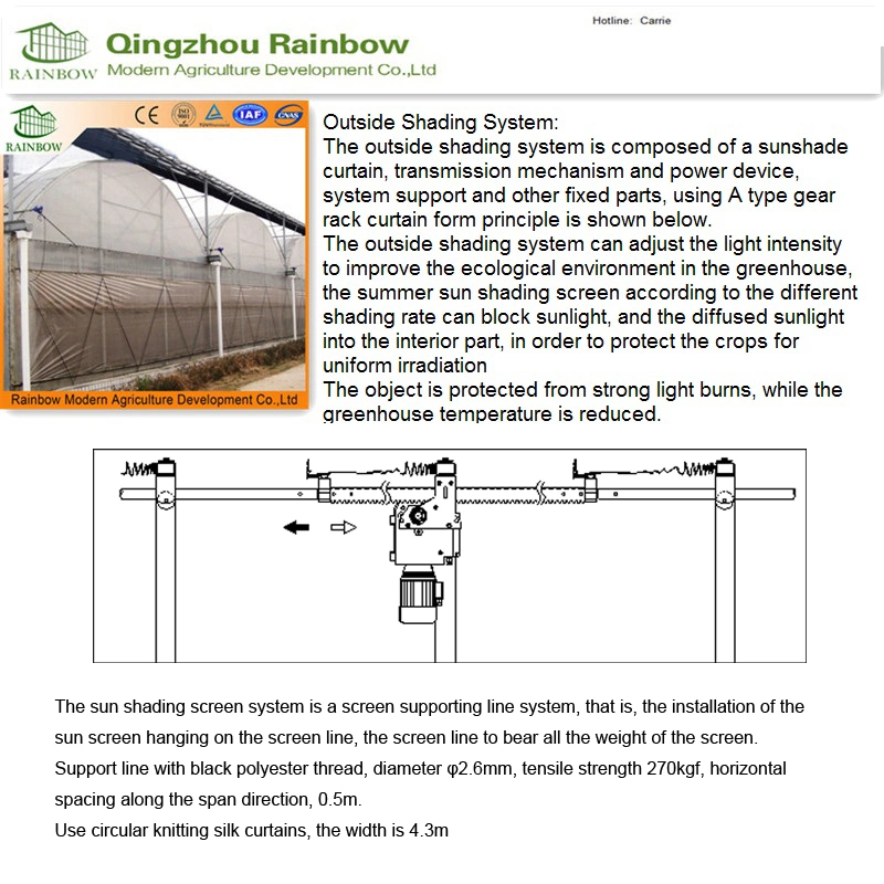 Factory Supply Net Covered Multi-Tunnel Greenhouse