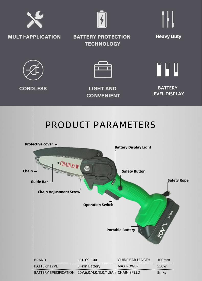 Cordless Chainsaw for Perfect Gardens - Premium Branch Cutter and Tree Cutting Tool