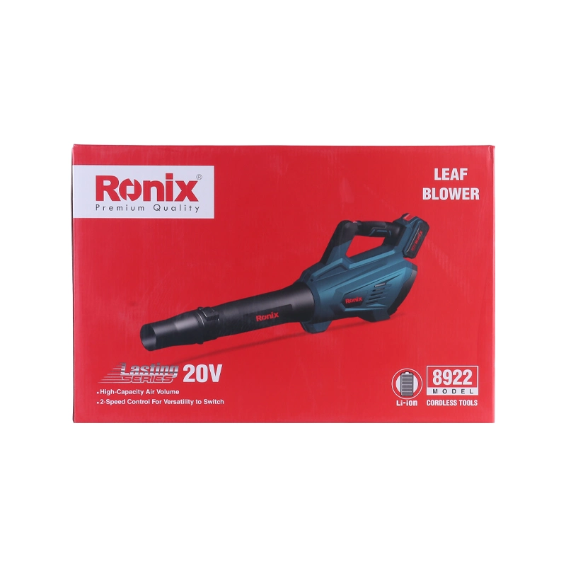 Ronix 8922 15000rmp 45m/S Electric Leaf Blower Cordless Leaf Blower Uses Advanced Turbo Technology Leaf Blower