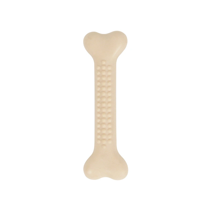 Interactive Durable Pet Dog Dental Chew Treat Bone Toy Wood Plastic