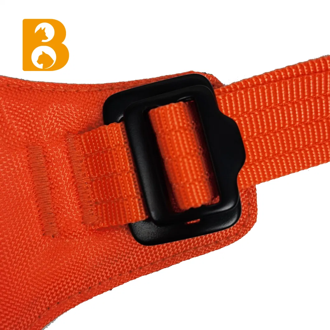 Hot Sale Low Quantity Fashion Casual Bright Orange Nylon Harness Air Light Dog Pet Dog Harness Collar Leash