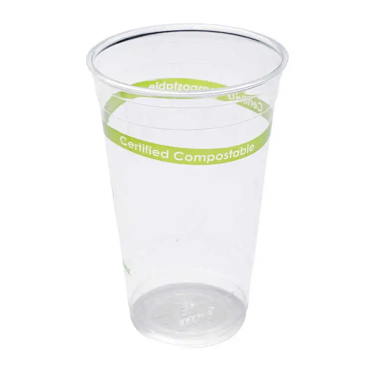 100% Biodegradable 16oz PLA Compost Cup PLA Cup for Espresso Coffee PLA Full Biodegradable Milk Tea Cup