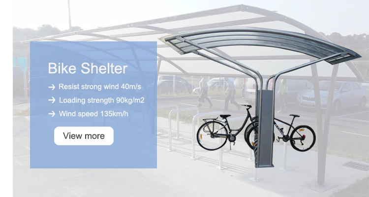 Bus Station Bike Rach Shelter Bicycle Shed Outdoor Space for Bike