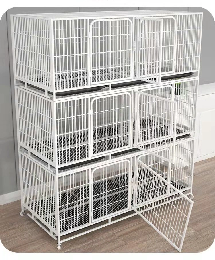 Dog Kennel Metal Crate Fold Able Puppy Supplies Cage Pet Crates