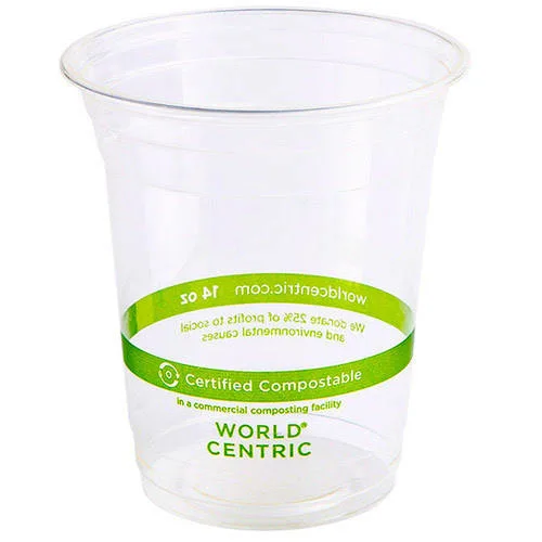 100% Biodegradable 16oz PLA Compost Cup PLA Cup for Espresso Coffee PLA Full Biodegradable Milk Tea Cup