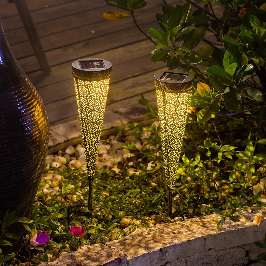 Solar Pathway Lights Garden Decoration Outdoor Waterproof Metal Decorative Stakes for Walkway