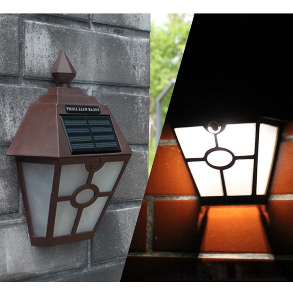 Solar Wall Ligths Brown Waterproof Automatic Decorative Outdoor Solar Lights for Deck, Patio, Stairs, Yard, Path and Driveway