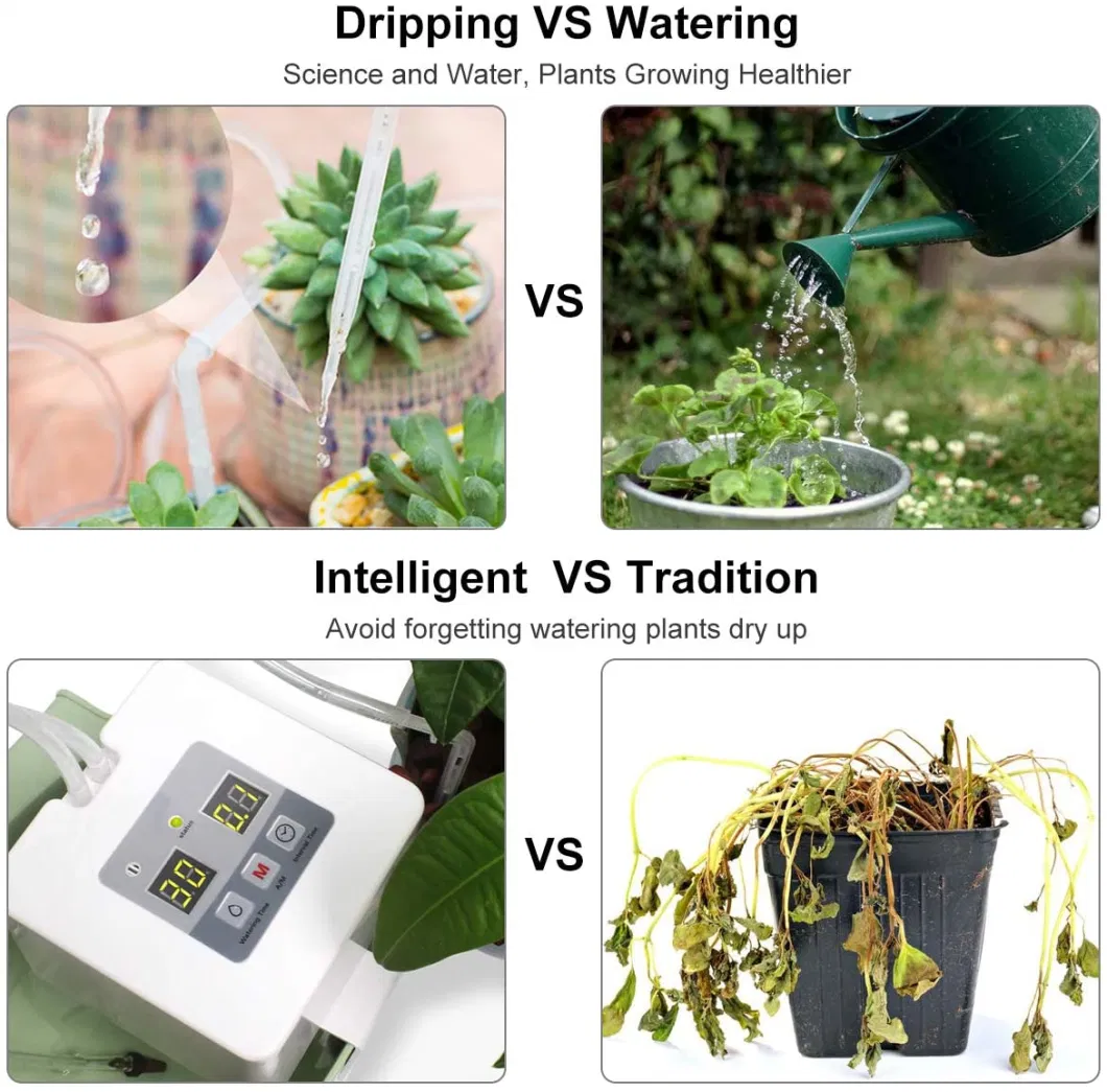Programmable Auto Drip Irrigation Kit Water Timer Device Automatic Self Watering System for Indoor Garden Plants Watered