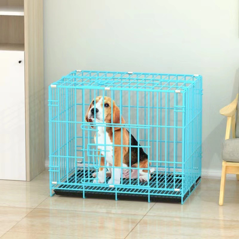 Dog Cage Folding Pet Cage Cat Cage Thick Wire Cage Rabbit Cage Medium and Small Dog with Toilet