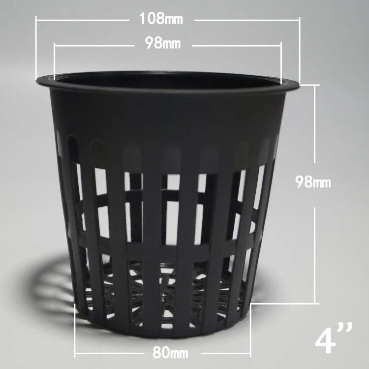 Slotted Plant Cup Plastic Mesh Bascket for Hydroponics Greenhouse Indoor Planting Systems