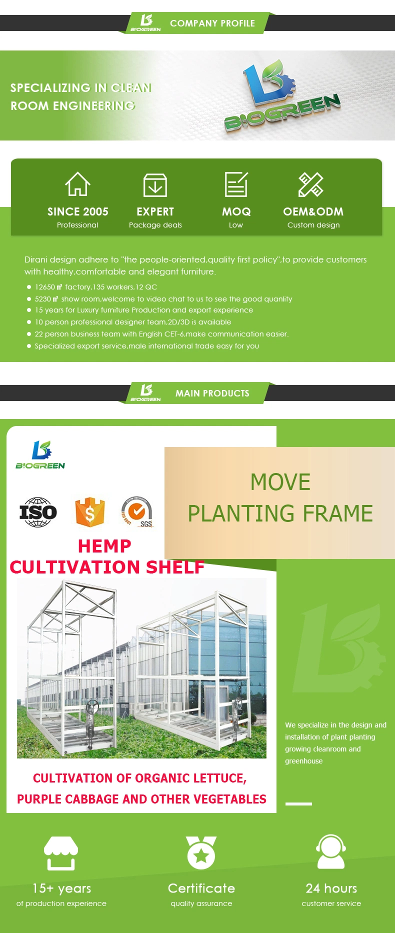 Agricultural Equipment Vertical Moved Growing Rack Indoor Planting System