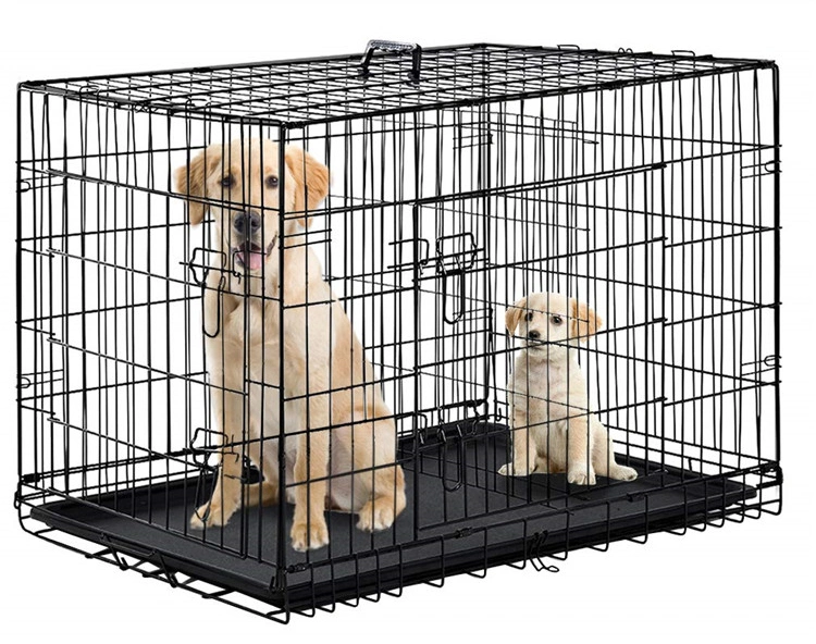 Metal Foldable Dog Kennel 24 30 36 42 48 Inch Pet Cage for Dogs and Cats