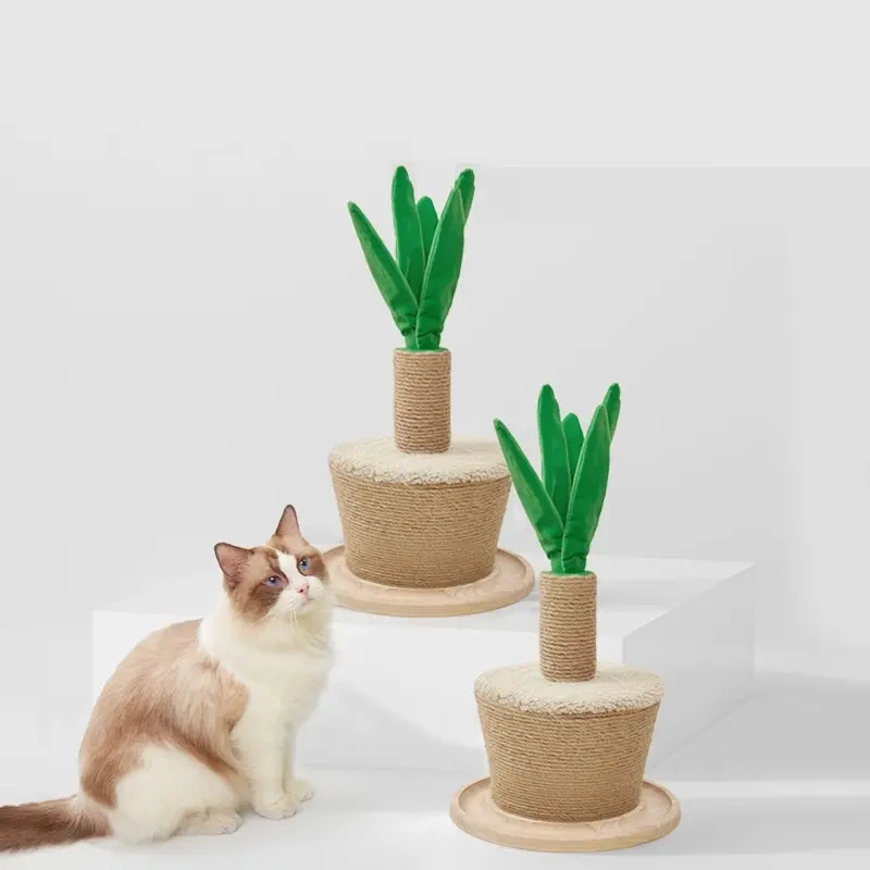 Flower Pot Cat Climbing Tree Scratching Board Scratcher Wear Resistant Post Toy