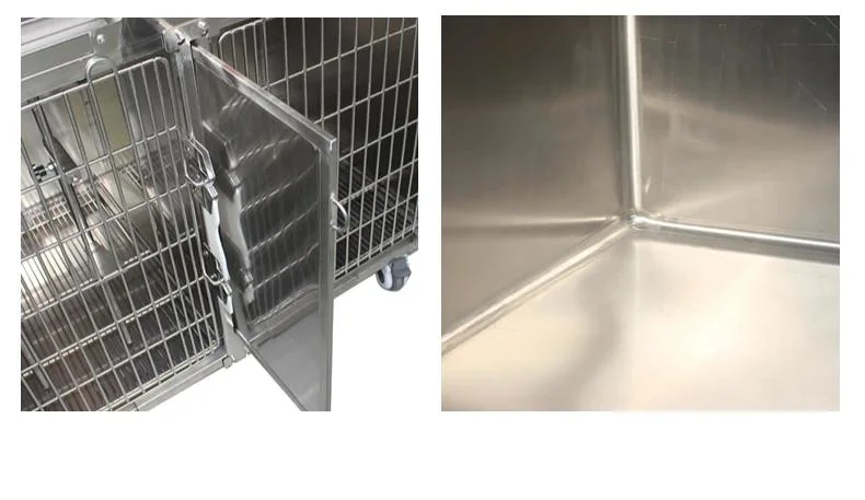 Mt Medical Customized Stainless Steel High Quality Pet Clinic Heavy Duty Dog Cage Stainless Steel Veterinary Cages for Sale