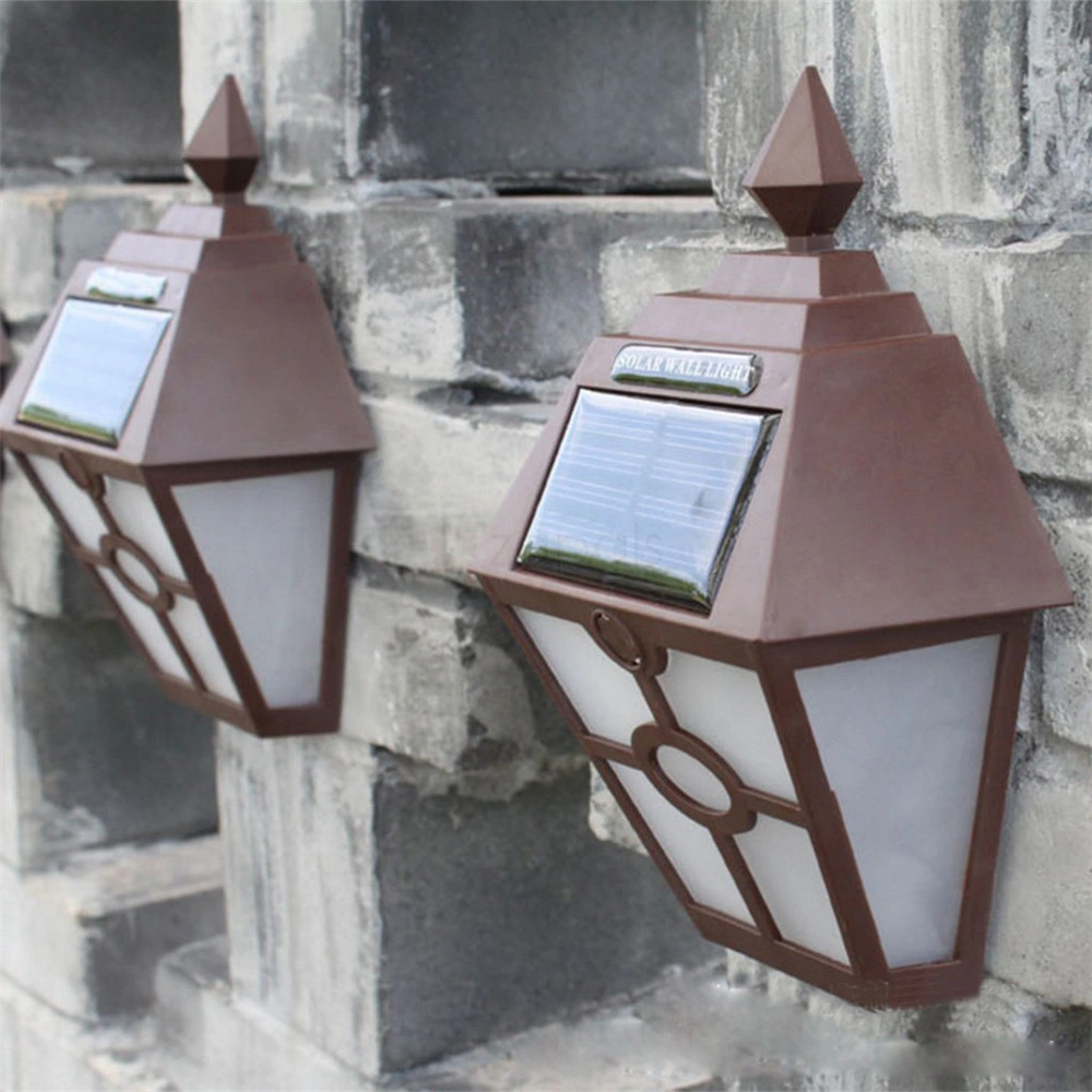 Solar Wall Ligths Brown Waterproof Automatic Decorative Outdoor Solar Lights for Deck, Patio, Stairs, Yard, Path and Driveway