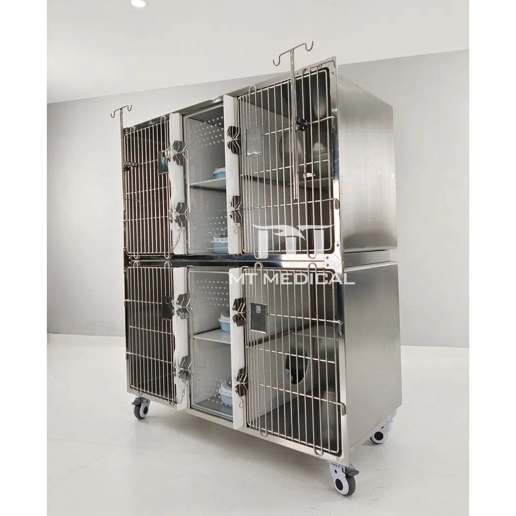 Mt Medical Customized Stainless Steel High Quality Pet Clinic Heavy Duty Dog Cage Stainless Steel Veterinary Cages for Sale