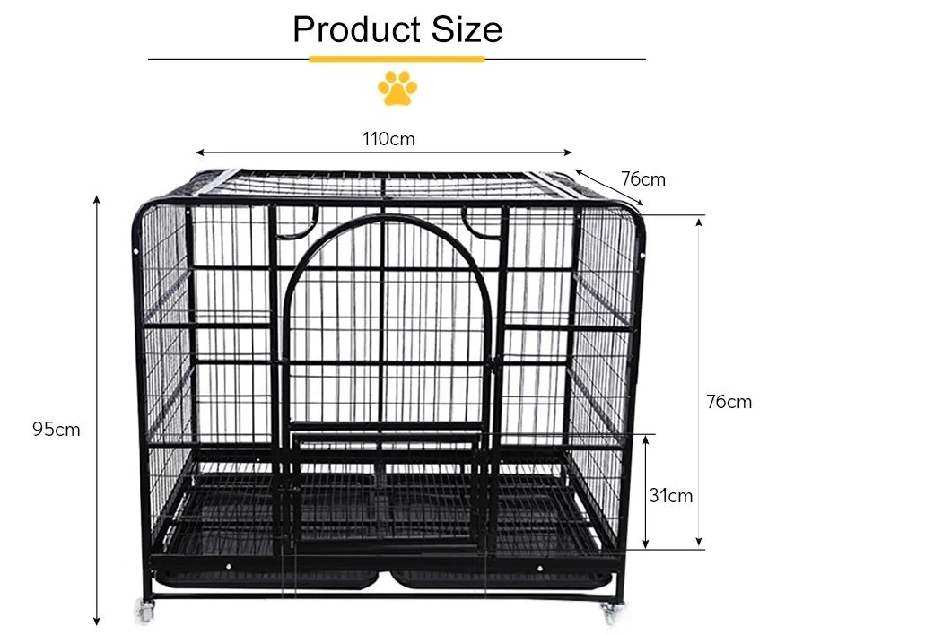 Mingwei Wholesale High Quality Multiple Sizes Kennel Cheap Metal Foldable Stainless Steel Pet Dog Cage