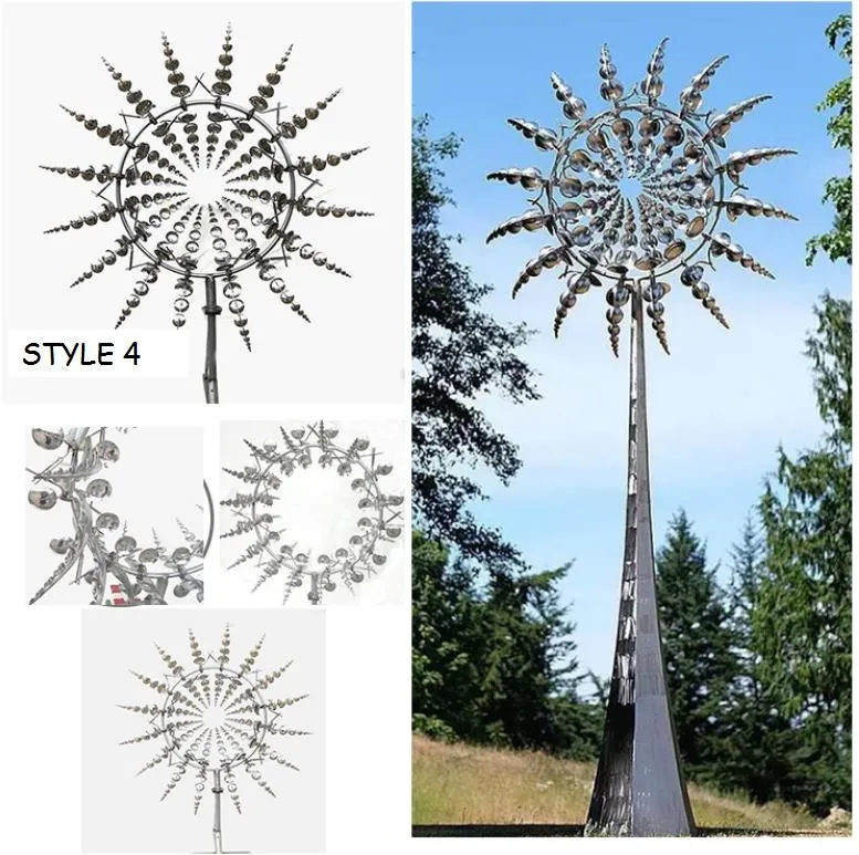 Mesmerizing Outdoor Metal Kinetic Yard Sculpture Art for Park Decoration