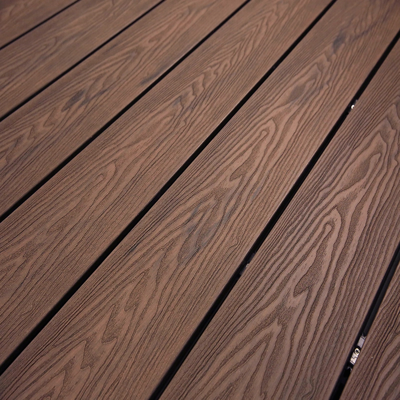 Decorative 140*25mm Made in China Timber Wood Plastic Composite Decking Garden Supply