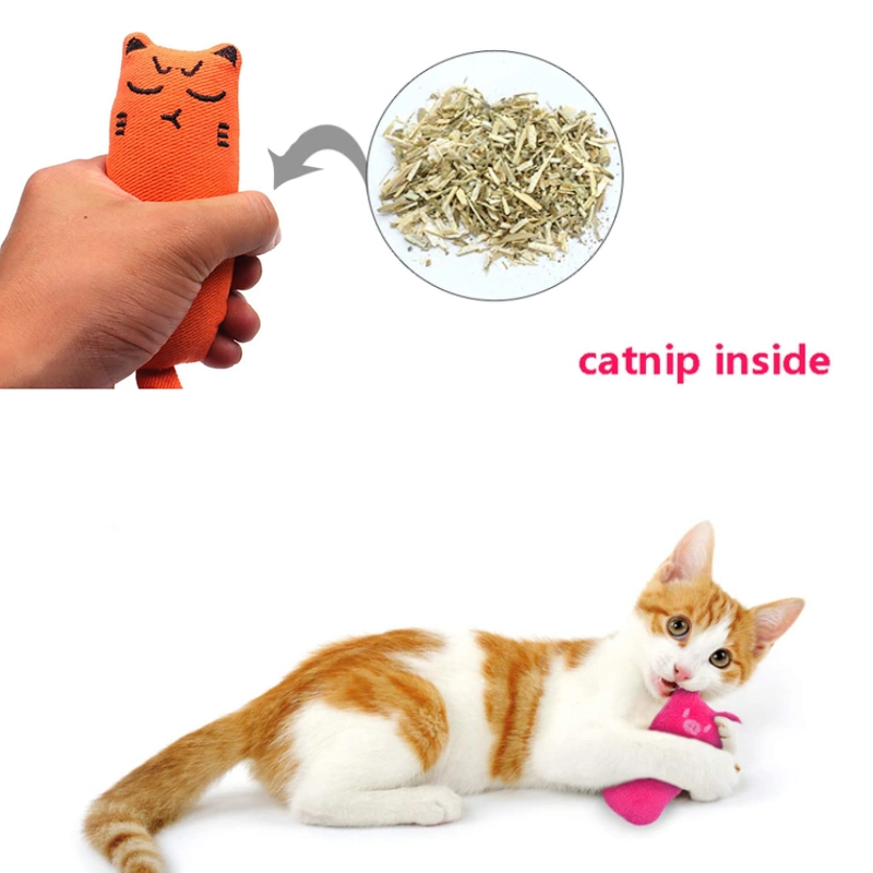 Cat Grinding Catnip Toys Funny Interactive Plush Cat Pet Kitten Chewing Toy Claws Thumb Bite Mint for Cats Teeth Toys