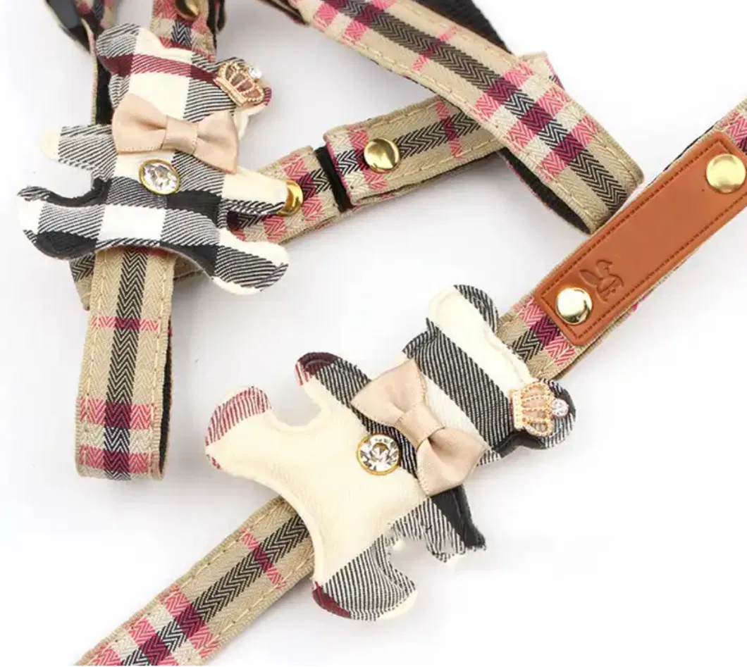 New British Style Pet Dog Harness Leash Set, Pet Dog Harness and Leash for Puppy, professional Supplier for Pet Dog Products
